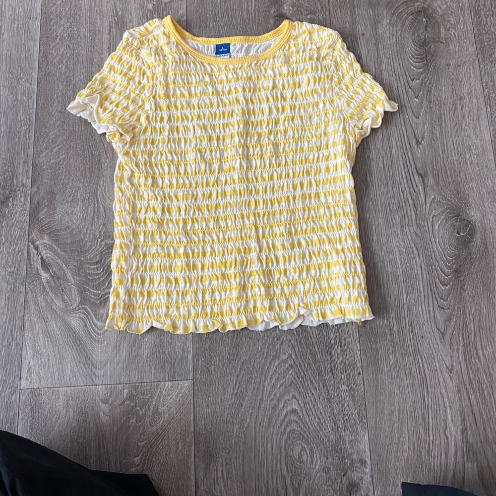 Old Navy Yellow and White Kids Shirt